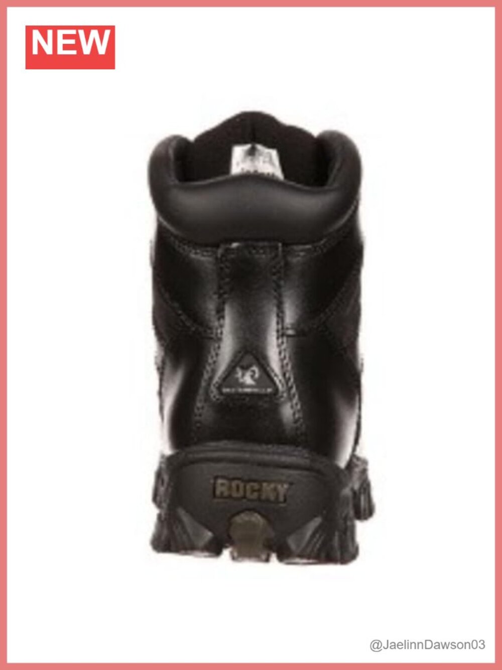 Waterproof Full-Grain Leather Military Tactical Boots Lace-Up Round Toe